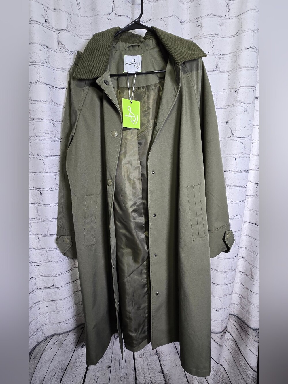 Sam Edelman Women's Twill Snap Front A-Line Coat Size Medium